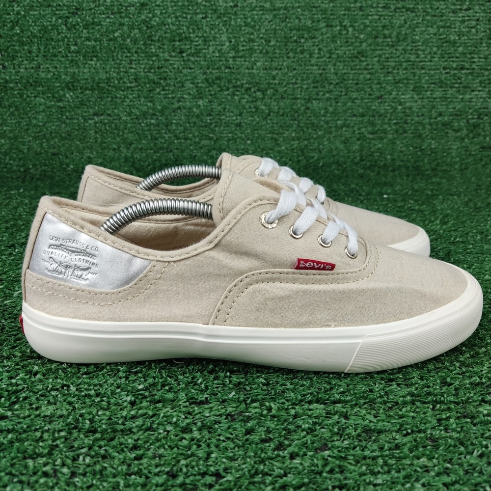 Levi's Sneakers Womens 7 Tan 528541TSV Low Top Canvas‎ Lace Up Casual Shoes